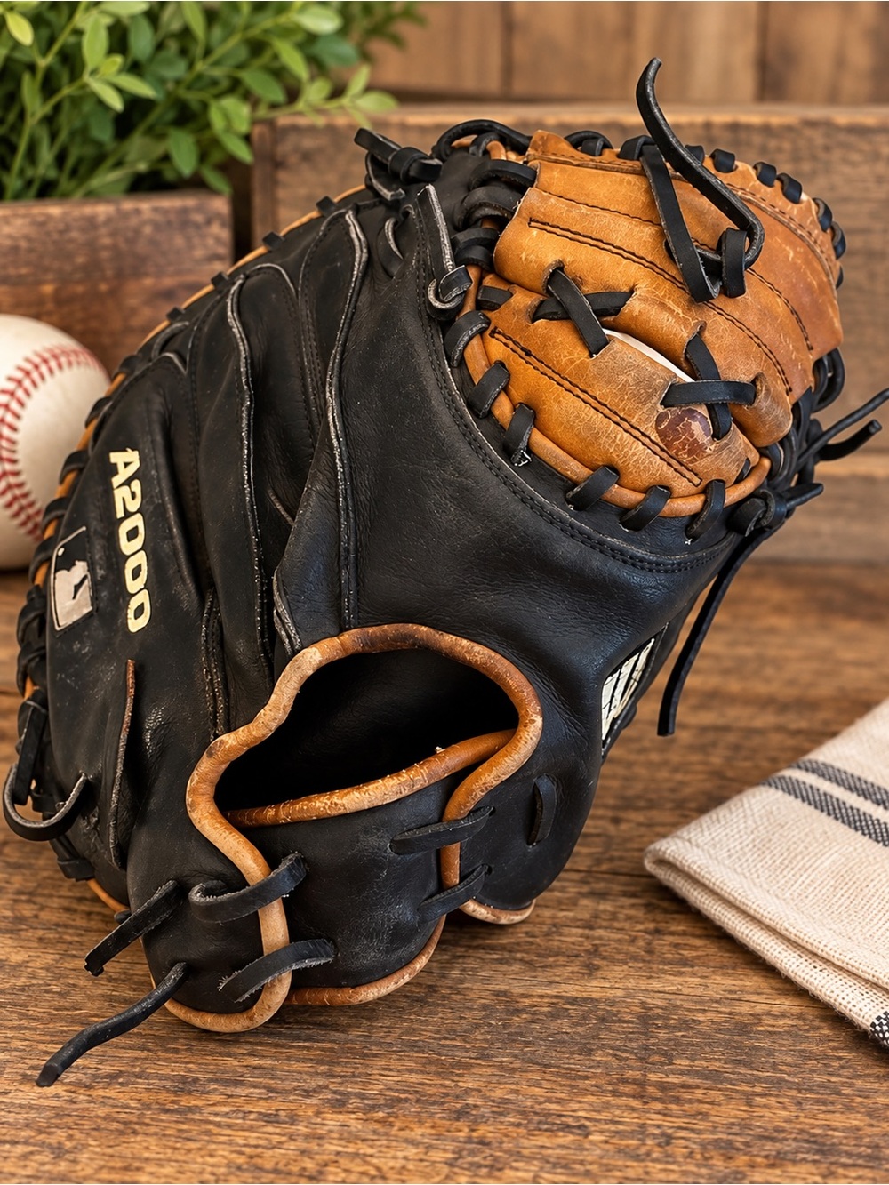 Wilson A2000 Catcher’s Mit. Pro-Stock Pudge.